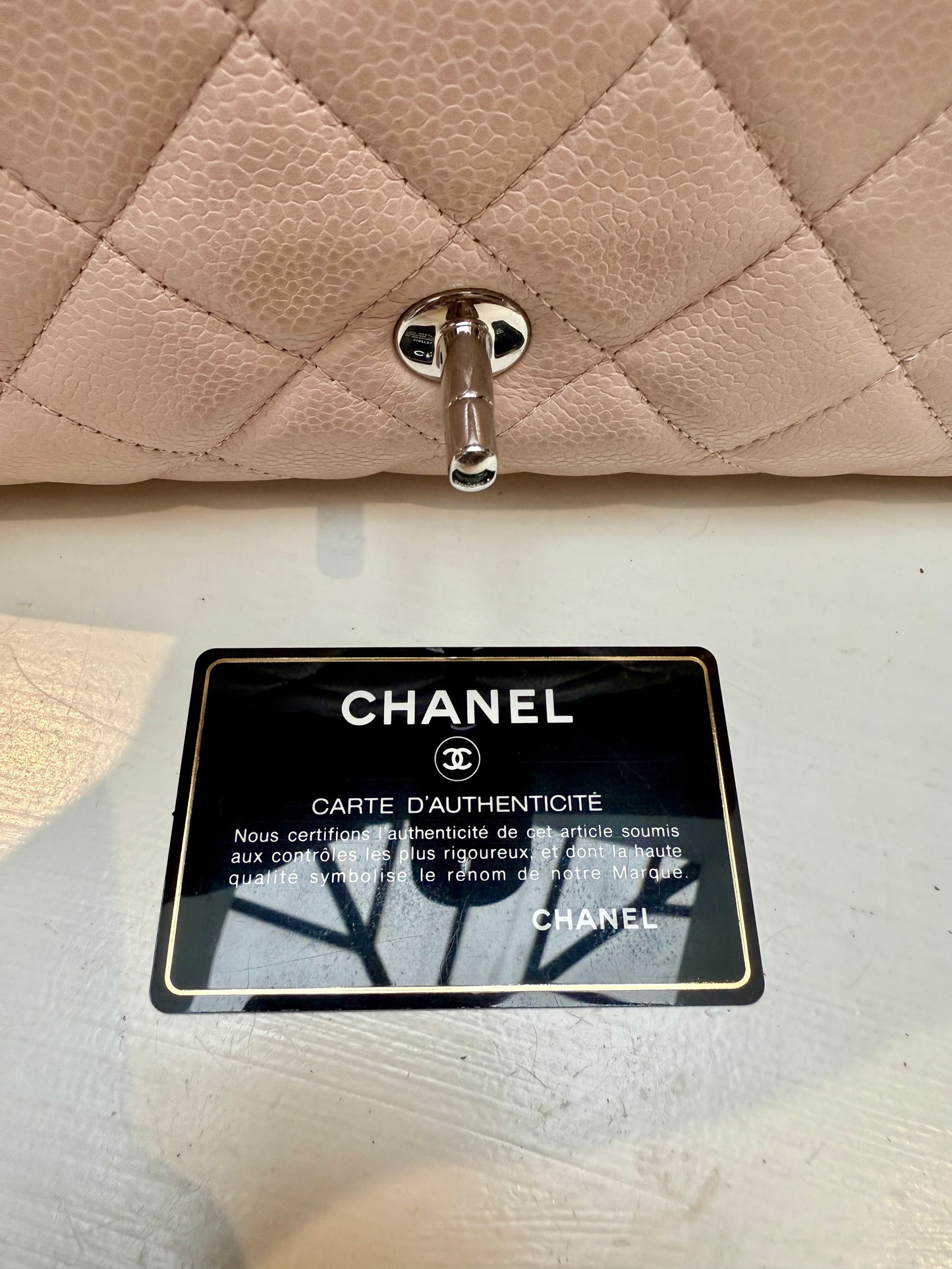 Chanel Classic Flap Clutch Beige