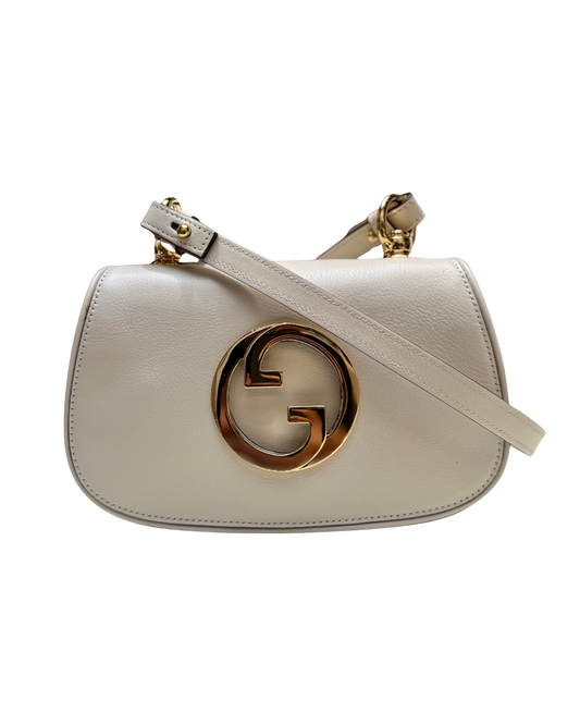 Gucci White Leather Blondie Mini Crossbody