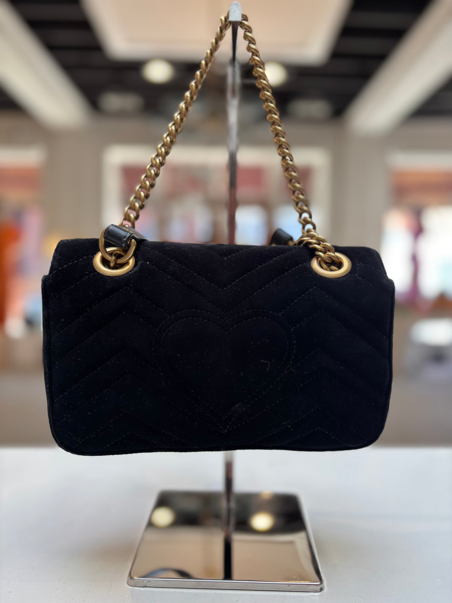 Gucci Velvet Marmont Flap