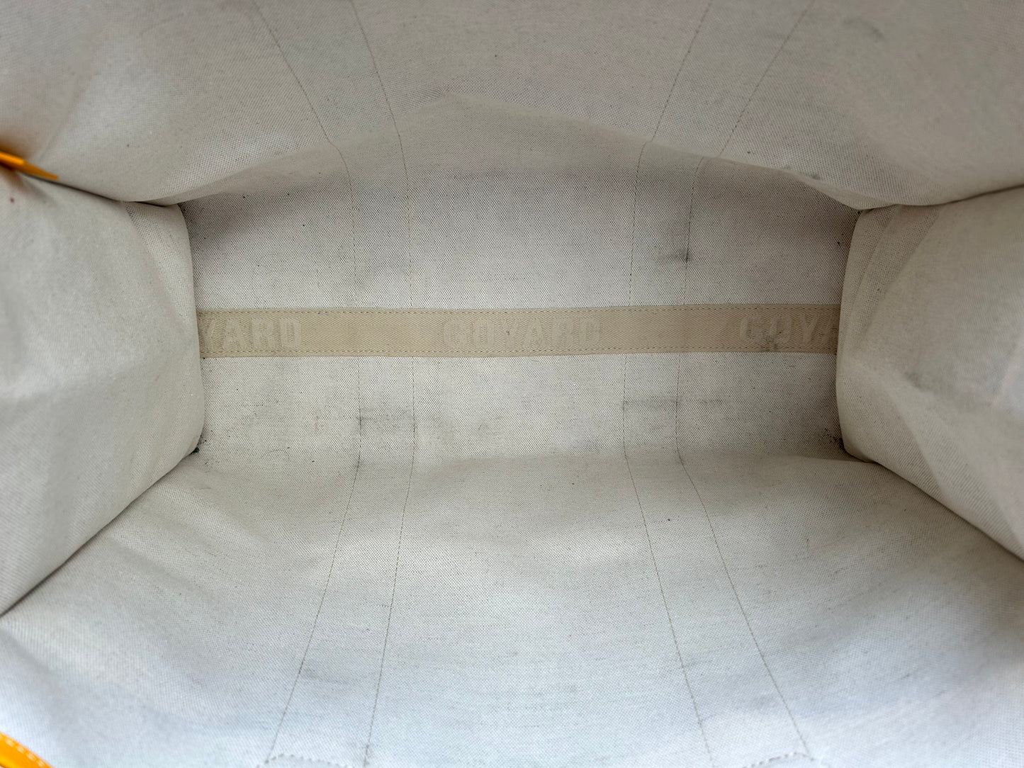 Goyard Yellow Goyardine Bulldog Villette GM Tote