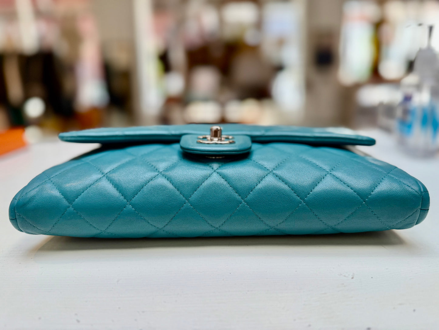 Chanel Classic Flap Clutch Blue