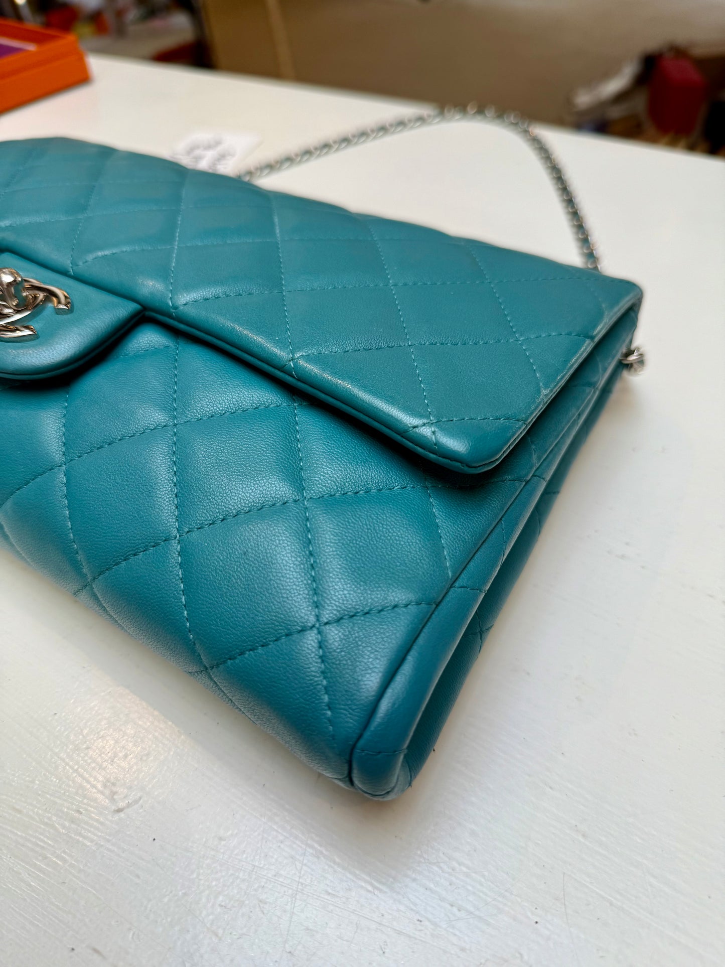 Chanel Classic Flap Clutch Blue