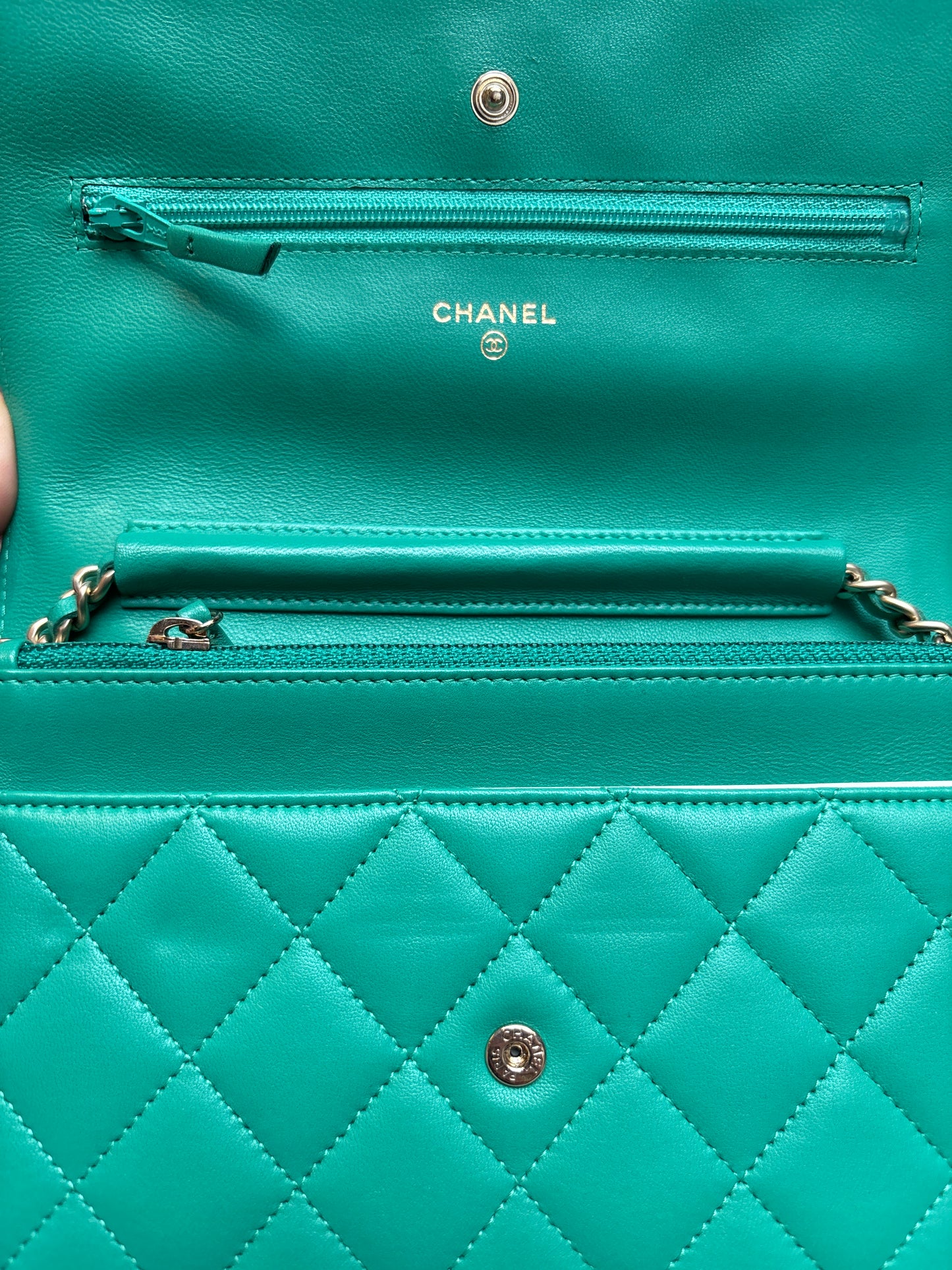 Chanel Classic Wallet Chain- Green