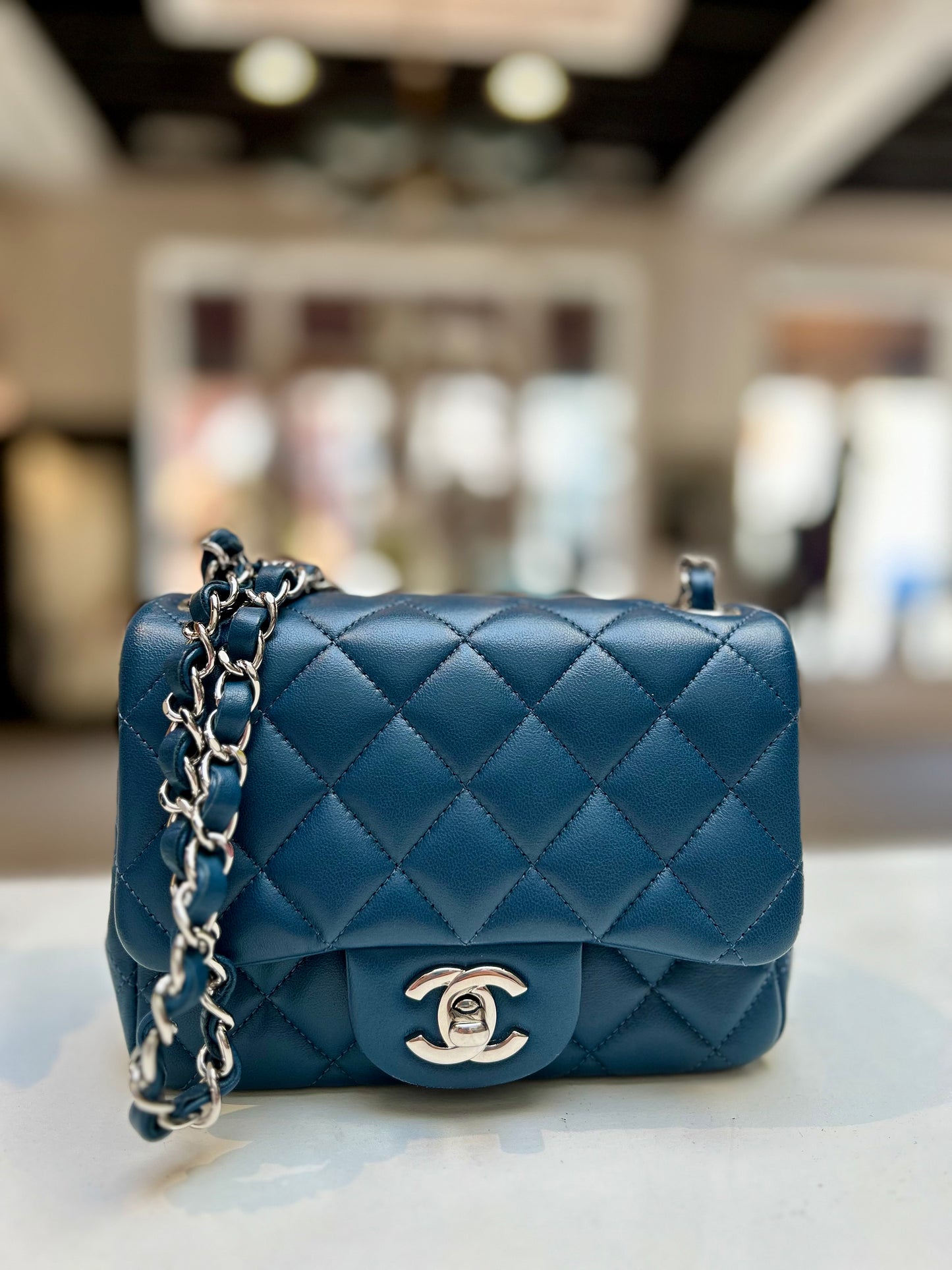 Chanel Classic Flap Square Mini Dark Blue