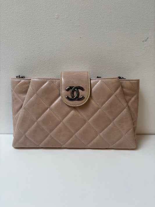 Chanel Coco Pleats Glazed Calfskin