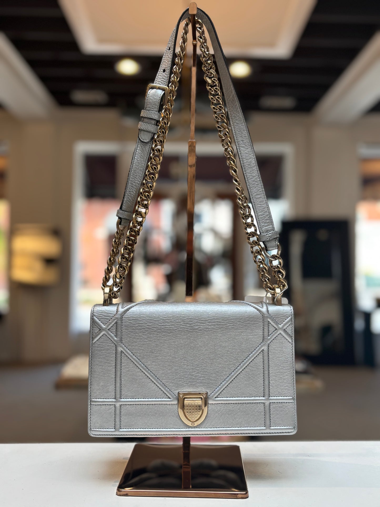 Dior Diorama Small Silver