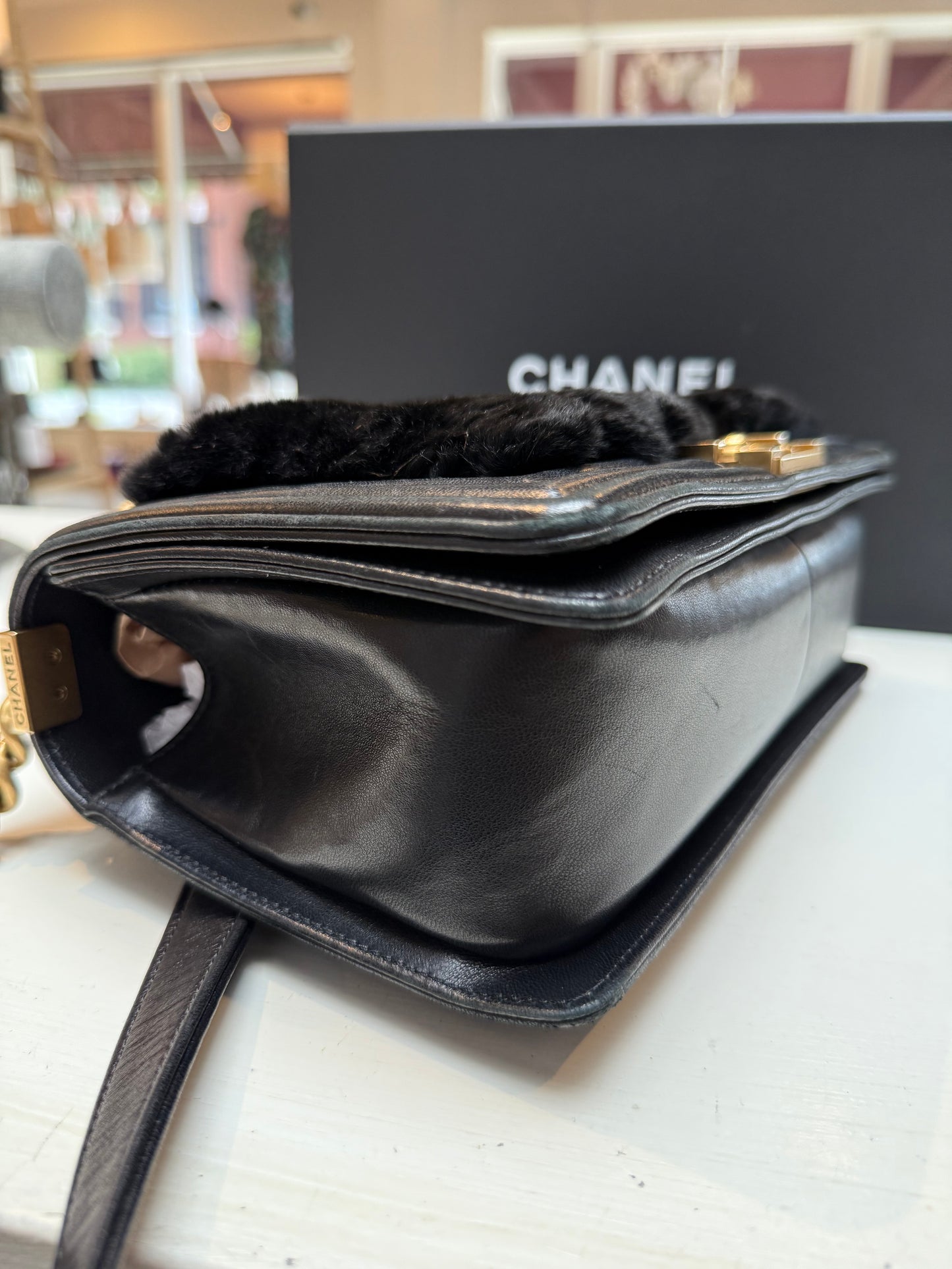 Chanel Rabbit Fur Boy Medium