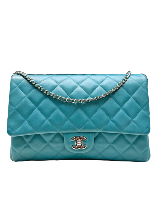 Chanel Classic Flap Clutch Blue