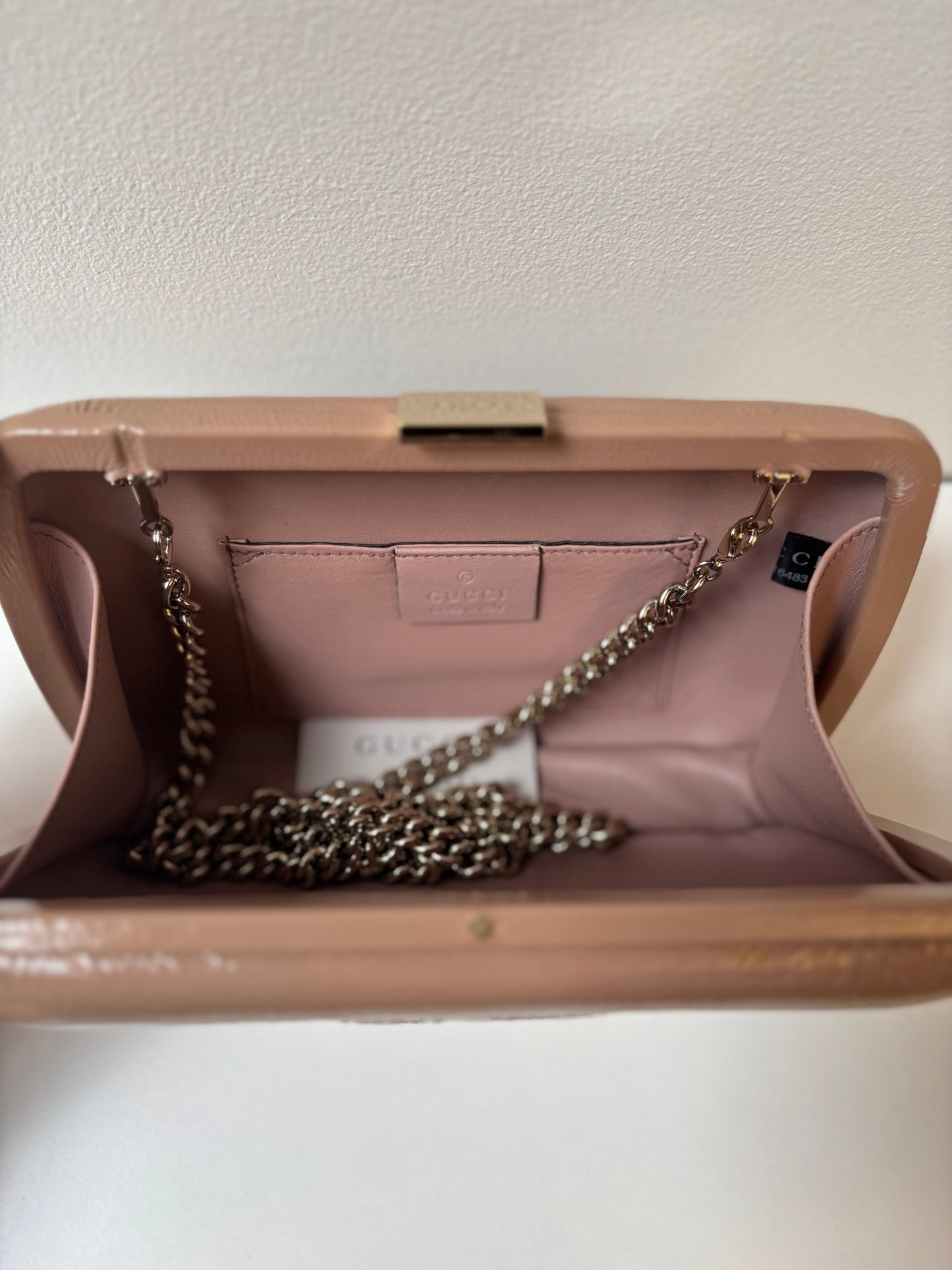 Gucci Soho Patent Leather Clutch